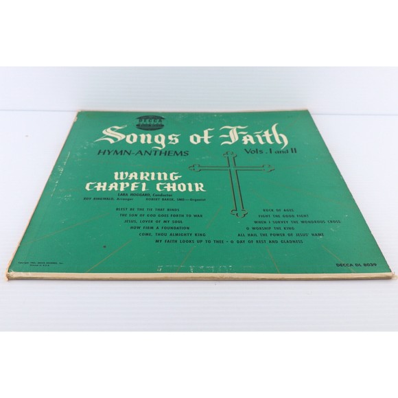 Waring Chapel Choir Songs Of Faith Hymn-Anthems Vol. I & II, LP Record DL 8039 - Picture 5 of 16